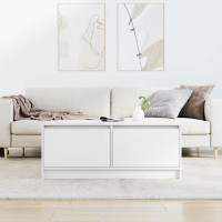 Produktbild för Soffbord med lådor vit 100x100x40 cm