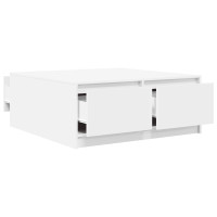 Produktbild för Soffbord med lådor vit 100x100x40 cm