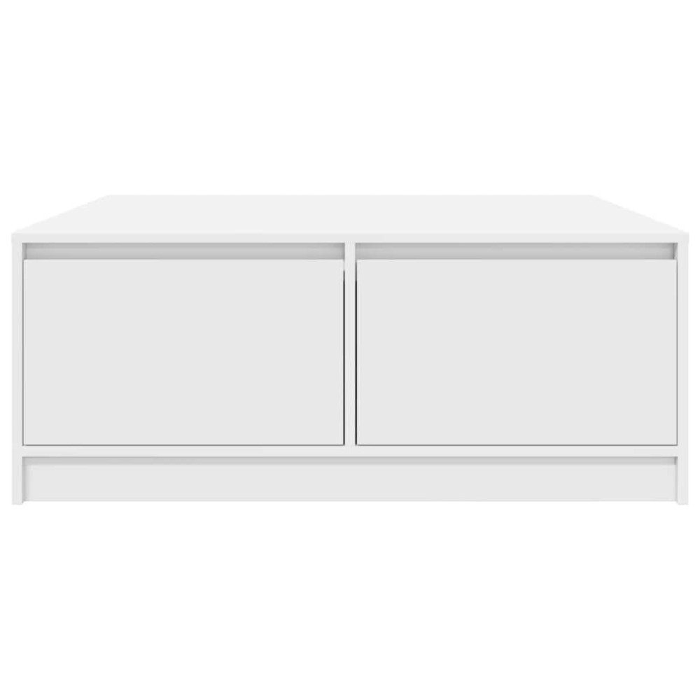 Produktbild för Soffbord med lådor vit 100x100x40 cm