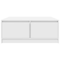Produktbild för Soffbord med lådor vit 100x100x40 cm