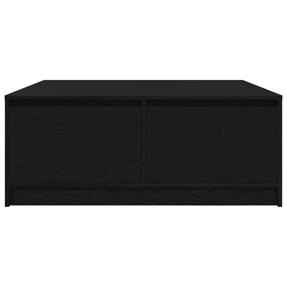 Produktbild för Soffbord med lådor svart ek 100x100x40 cm