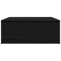 Produktbild för Soffbord med lådor svart ek 100x100x40 cm