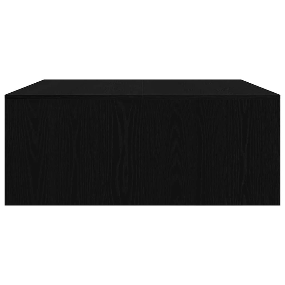 Produktbild för Soffbord med lådor svart ek 100x100x40 cm