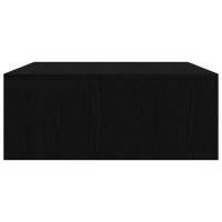 Produktbild för Soffbord med lådor svart ek 100x100x40 cm