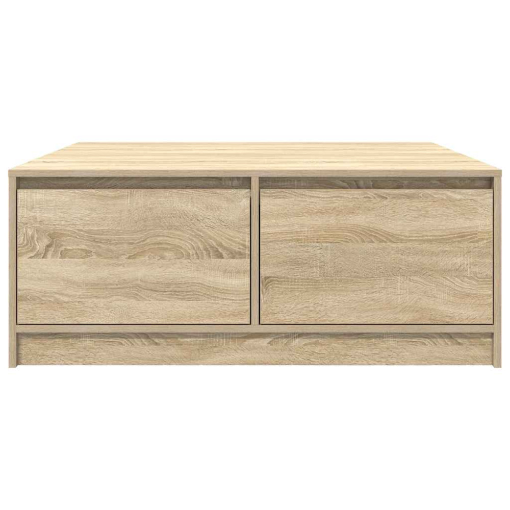 Produktbild för Soffbord med lådor sonoma ek 100x100x40 cm