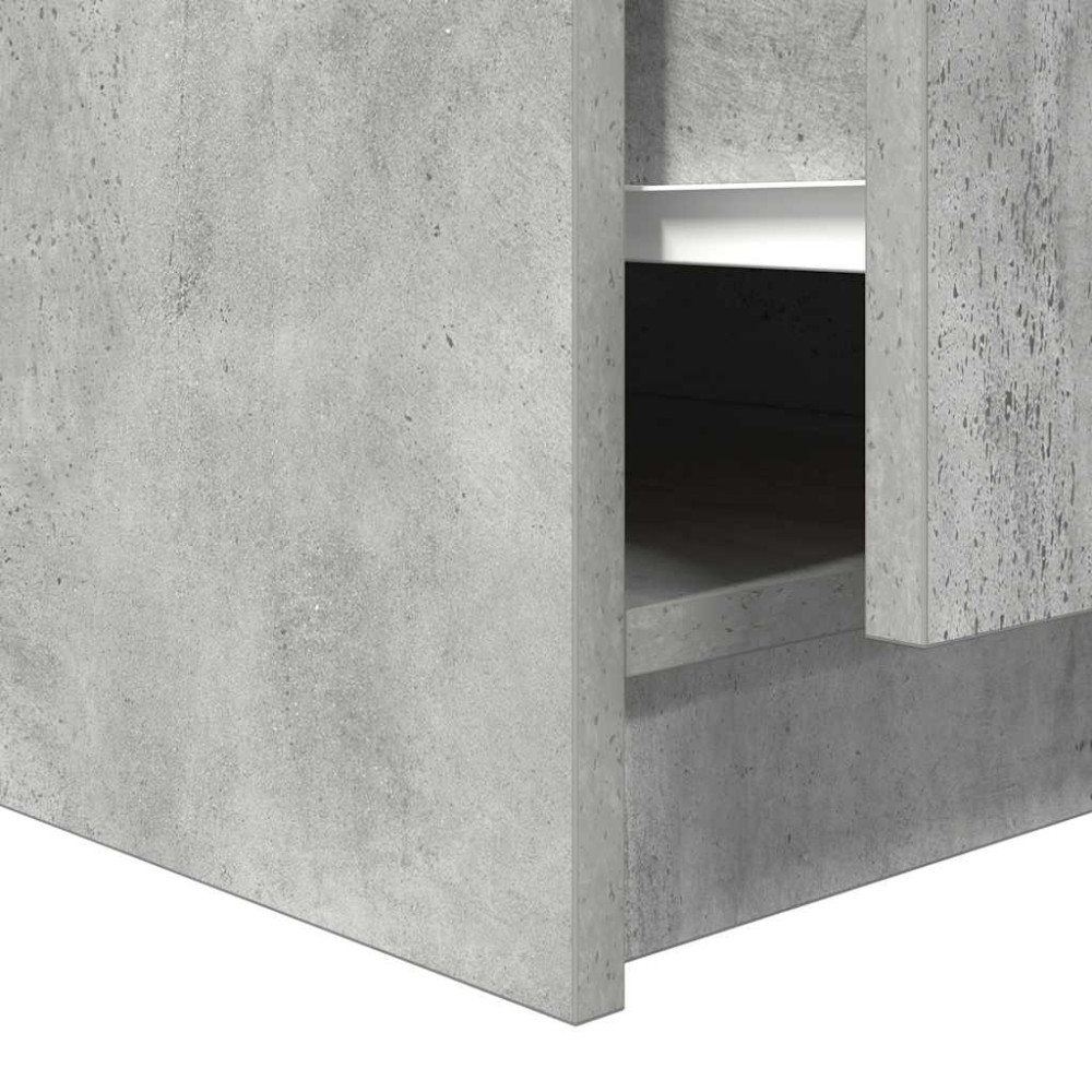 Produktbild för Soffbord med lådor betonggrå 100x100x40 cm