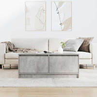 Produktbild för Soffbord med lådor betonggrå 100x100x40 cm