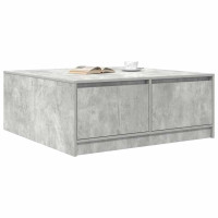Produktbild för Soffbord med lådor betonggrå 100x100x40 cm
