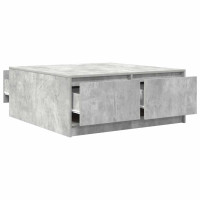 Produktbild för Soffbord med lådor betonggrå 100x100x40 cm