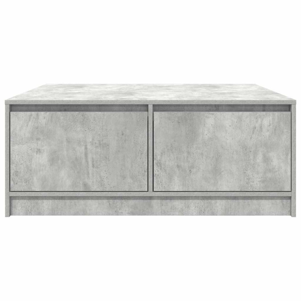 Produktbild för Soffbord med lådor betonggrå 100x100x40 cm
