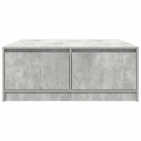 Produktbild för Soffbord med lådor betonggrå 100x100x40 cm