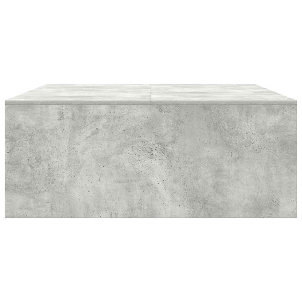 Produktbild för Soffbord med lådor betonggrå 100x100x40 cm