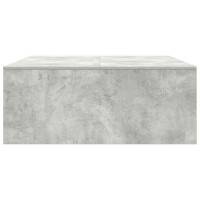Produktbild för Soffbord med lådor betonggrå 100x100x40 cm