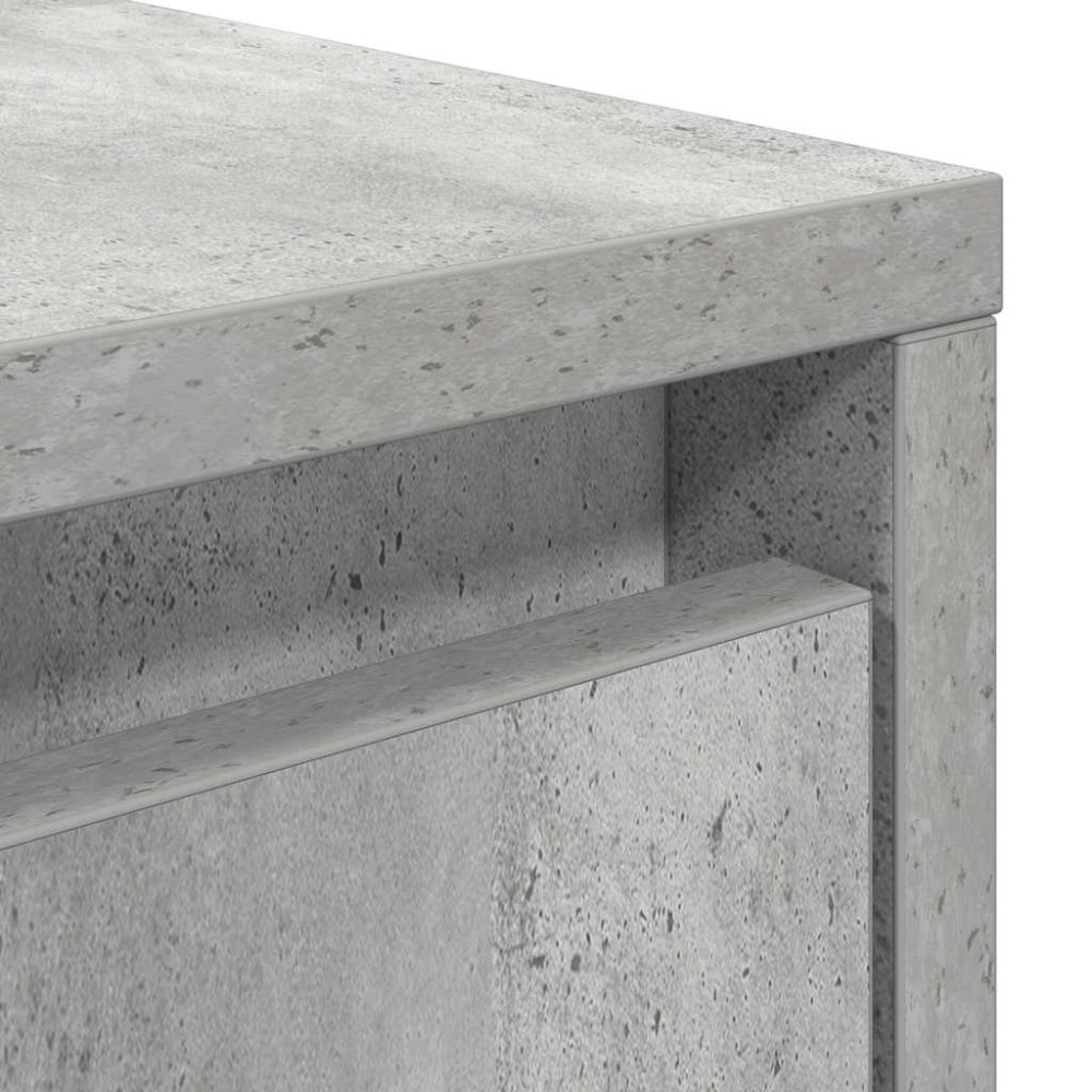 Produktbild för Soffbord med lådor betonggrå 100x100x40 cm