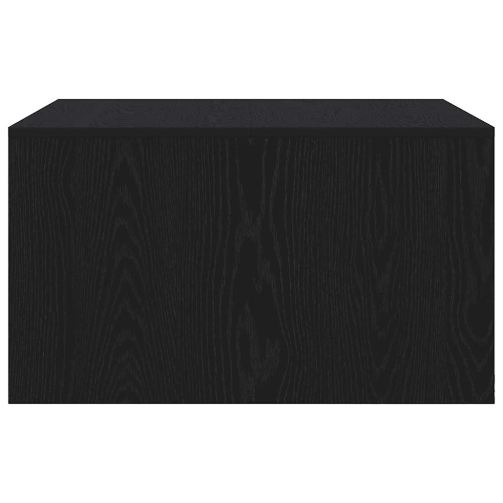 Produktbild för Soffbord med lådor svart ek 70,5x70x40 cm