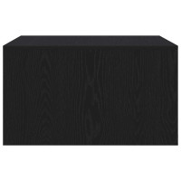 Produktbild för Soffbord med lådor svart ek 70,5x70x40 cm