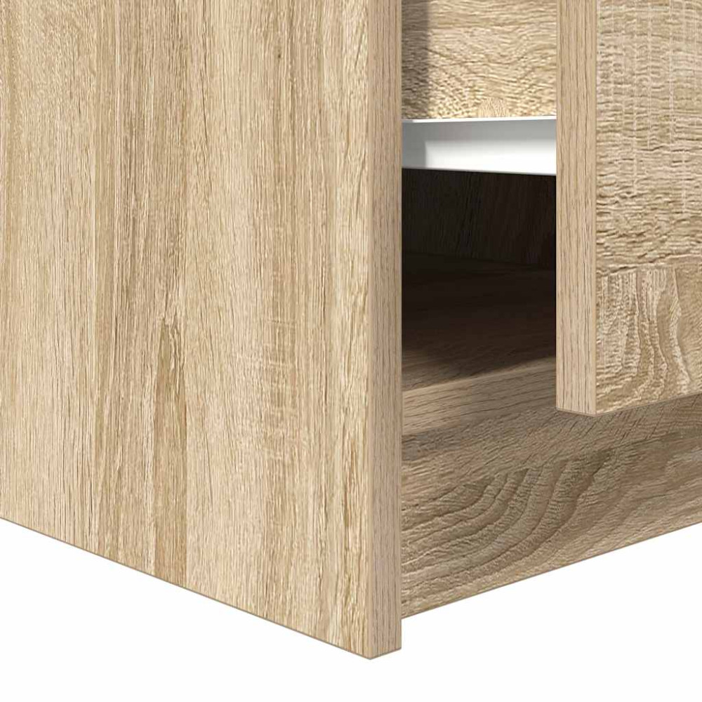Produktbild för Soffbord med lådor sonoma ek 70,5x70x40 cm