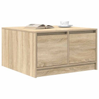 Produktbild för Soffbord med lådor sonoma ek 70,5x70x40 cm