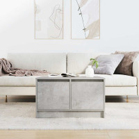Produktbild för Soffbord med lådor betonggrå 70,5x70x40 cm