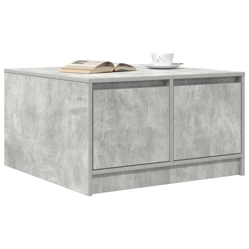 Produktbild för Soffbord med lådor betonggrå 70,5x70x40 cm