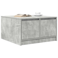 Produktbild för Soffbord med lådor betonggrå 70,5x70x40 cm