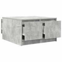 Produktbild för Soffbord med lådor betonggrå 70,5x70x40 cm