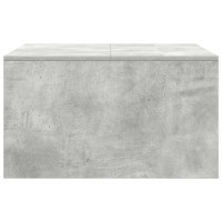 Produktbild för Soffbord med lådor betonggrå 70,5x70x40 cm