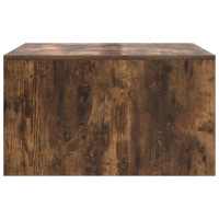 Produktbild för Soffbord med lådor rökt ek 70,5x70x40 cm
