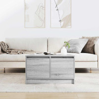 Produktbild för Soffbord med lådor grå sonoma 70,5x70x40 cm
