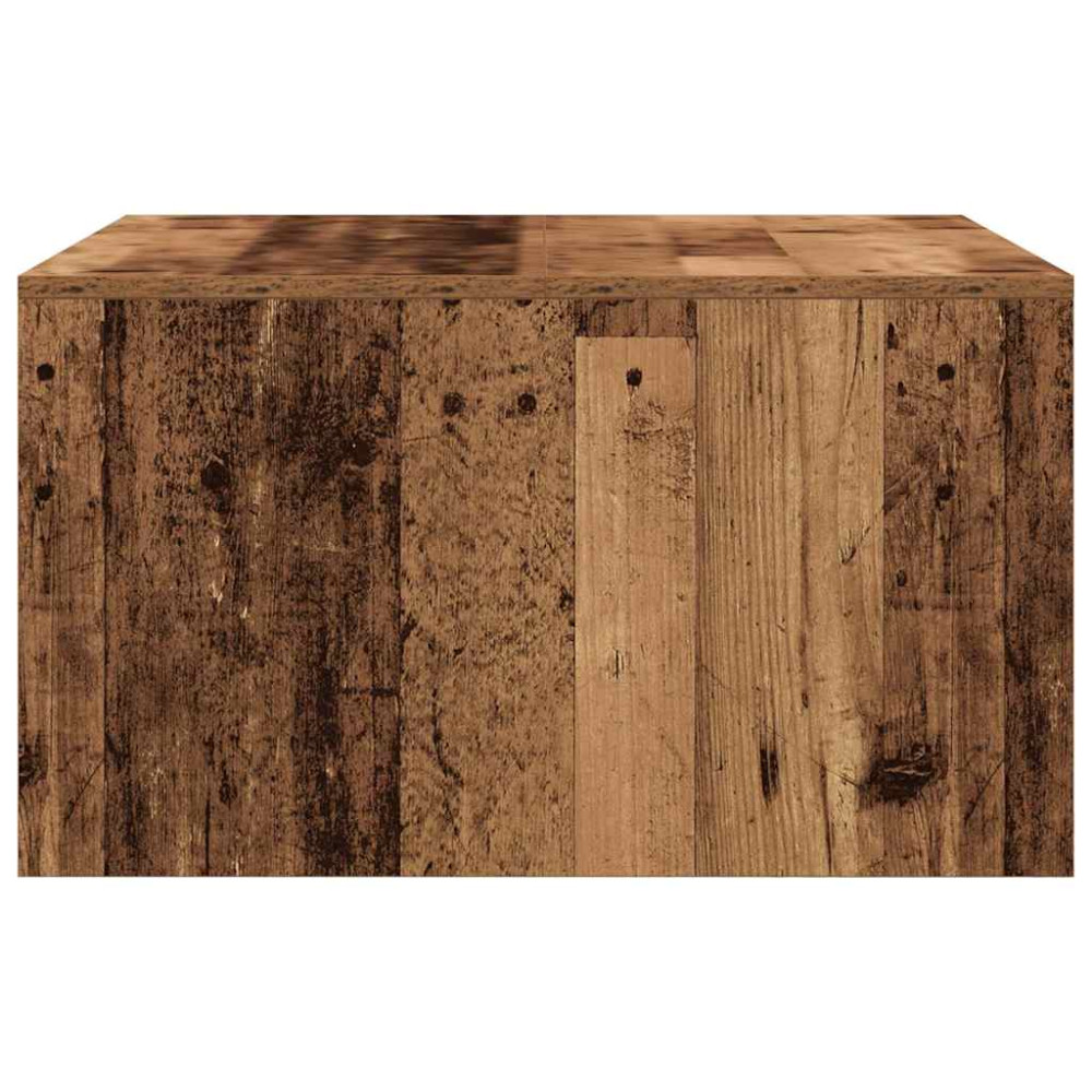 Produktbild för Soffbord med lådor gammalt trä 70,5x70x40 cm