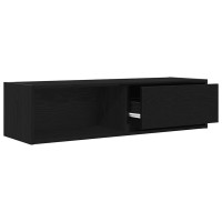 Produktbild för TV-bänkar 2 st svart ek 100x31x25,5 cm konstruerat trä