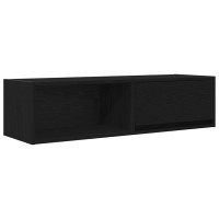 Produktbild för TV-bänkar 2 st svart ek 100x31x25,5 cm konstruerat trä