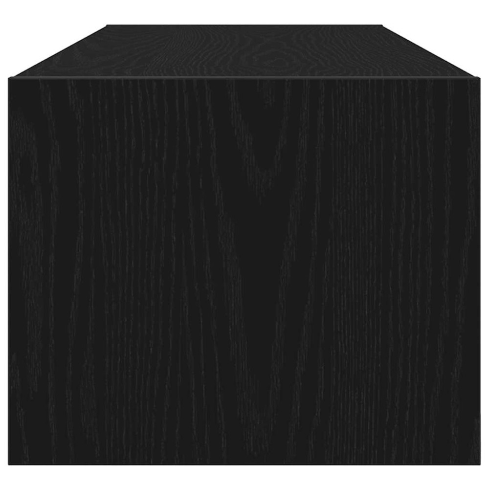 Produktbild för TV-bänkar 2 st svart ek 100x31x25,5 cm konstruerat trä