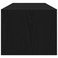 Produktbild för TV-bänkar 2 st svart ek 100x31x25,5 cm konstruerat trä