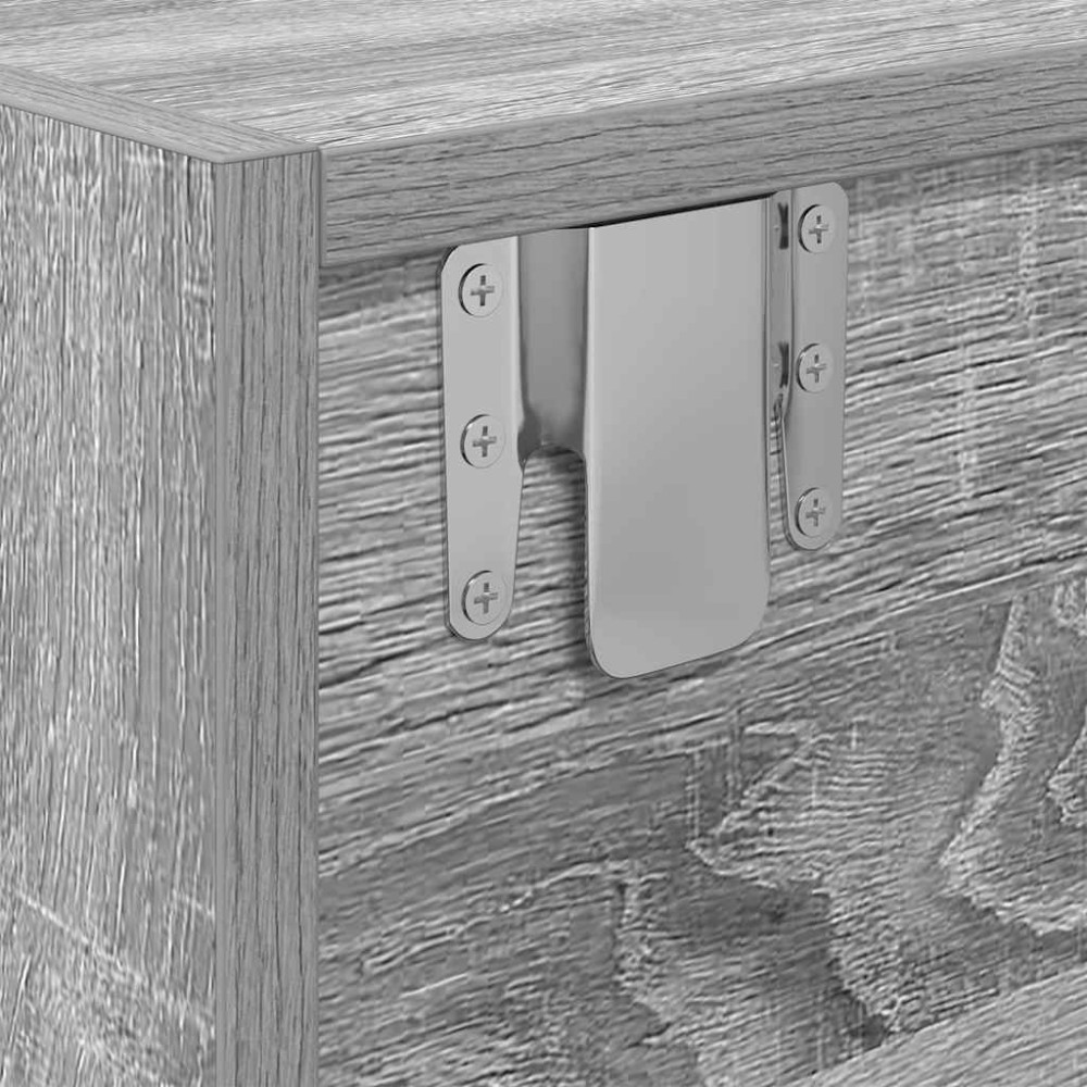 Produktbild för TV-bänkar 2 st grå Sonoma 100x31x25,5 cm konstruerat trä