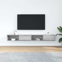 Produktbild för TV-bänkar 2 st grå Sonoma 100x31x25,5 cm konstruerat trä