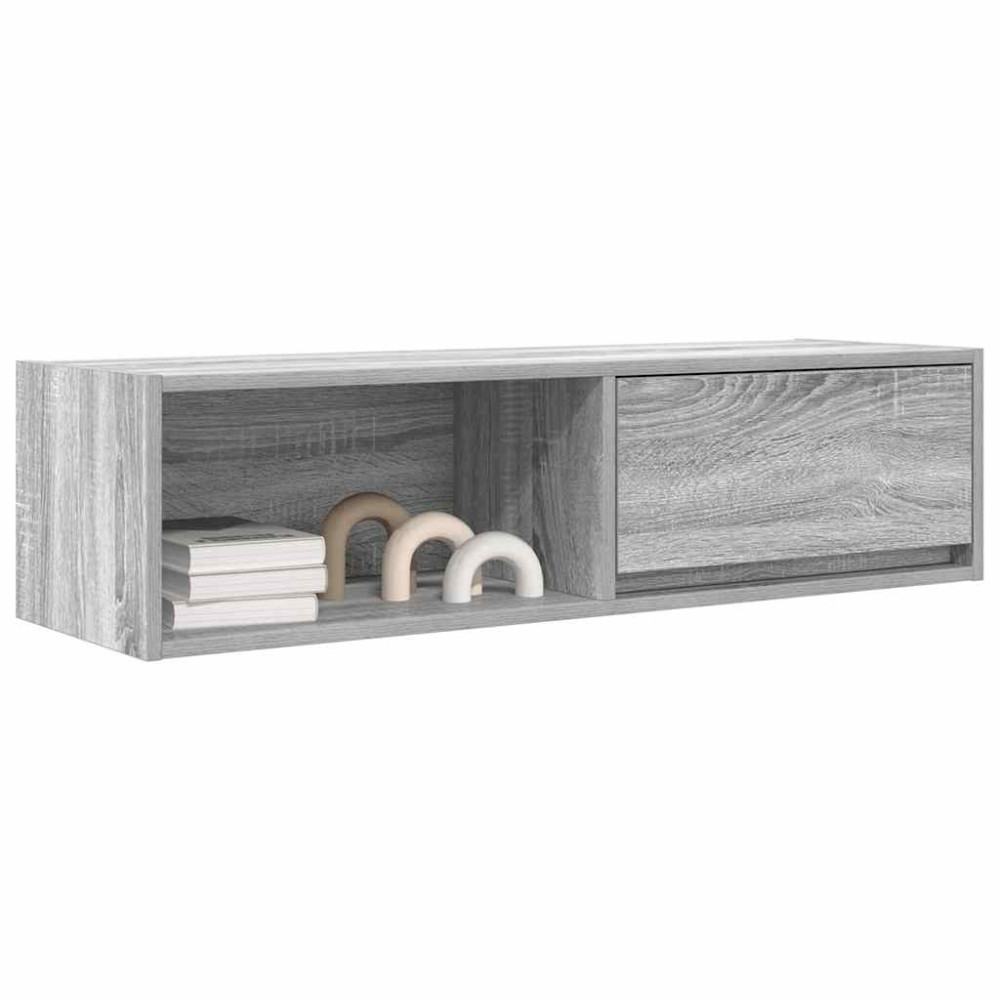 Produktbild för TV-bänkar 2 st grå Sonoma 100x31x25,5 cm konstruerat trä