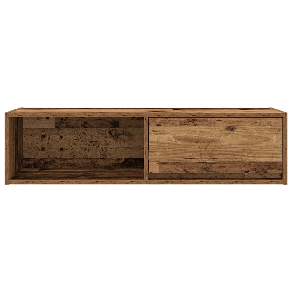 Produktbild för TV-bänkar 2 st gammalt trä 100x31x25,5 cm konstruerat trä
