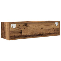 Produktbild för TV-bänkar 2 st gammalt trä 100x31x25,5 cm konstruerat trä