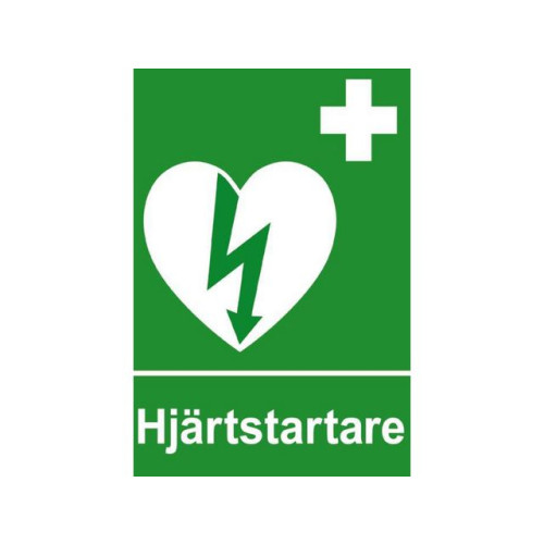 Dahl Medical Skylt Hjärtstartare A4 dubbelsidig