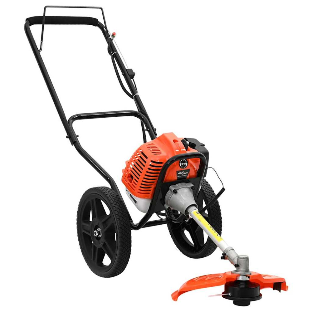 Produktbild för Röjsåg med hjul orange 52 cc 1,45 kW