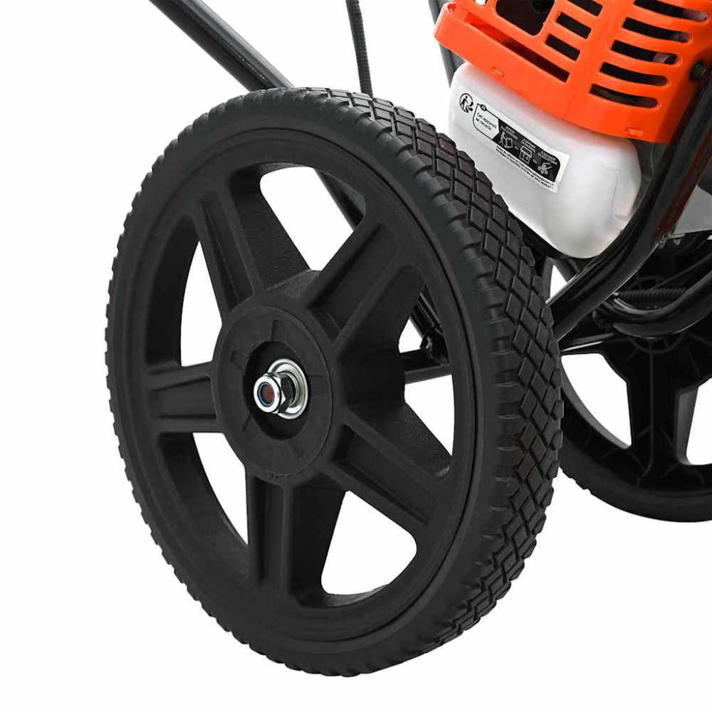 Produktbild för Röjsåg med hjul orange 52 cc 1,45 kW