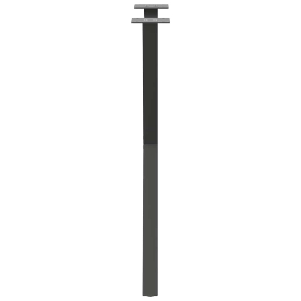 Produktbild för Matbordsben X-formade 2 st antracit 50x(72-73) cm stål