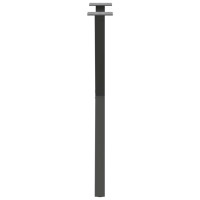 Produktbild för Matbordsben X-formade 2 st antracit 50x(72-73) cm stål