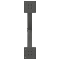 Produktbild för Matbordsben X-formade 2 st antracit 50x(72-73) cm stål