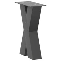 Produktbild för Soffbordsben X-formade 2 st antracit 28x(42-43) cm stål