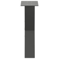 Produktbild för Soffbordsben X-formade 2 st antracit 28x(42-43) cm stål