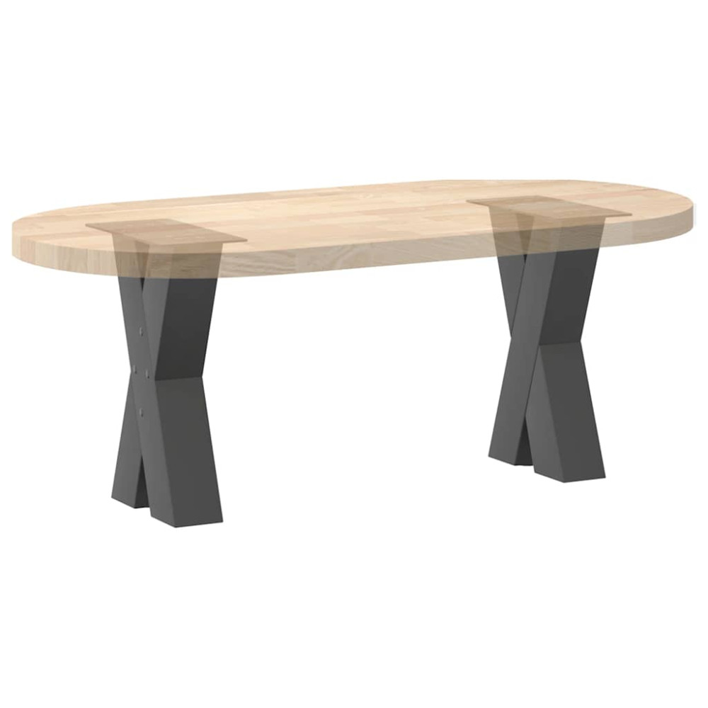 Produktbild för Soffbordsben X-formade 2 st antracit 28x(42-43) cm stål
