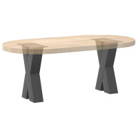 Produktbild för Soffbordsben X-formade 2 st antracit 28x(42-43) cm stål
