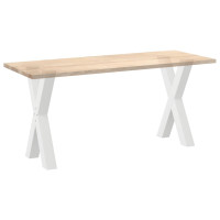 Produktbild för Matbordsben X-formade 2 st vita 60x(72-73) cm stål